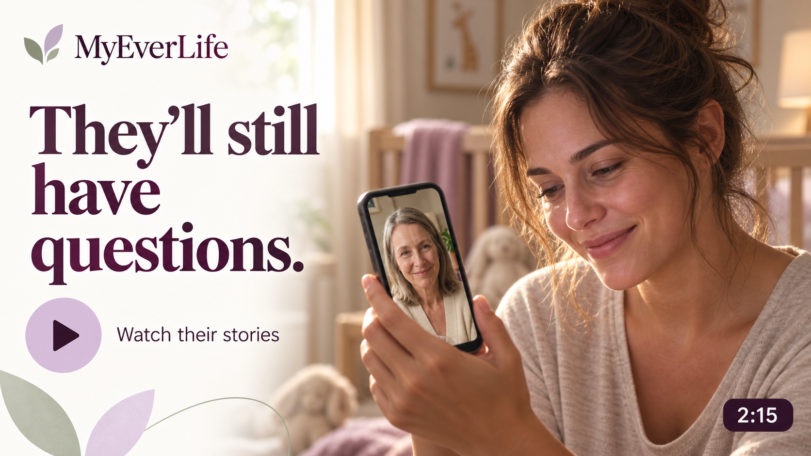 Sophie smiles at her phone, with her mother Anna on its screen. They’ll still have questions. Watch their stories.